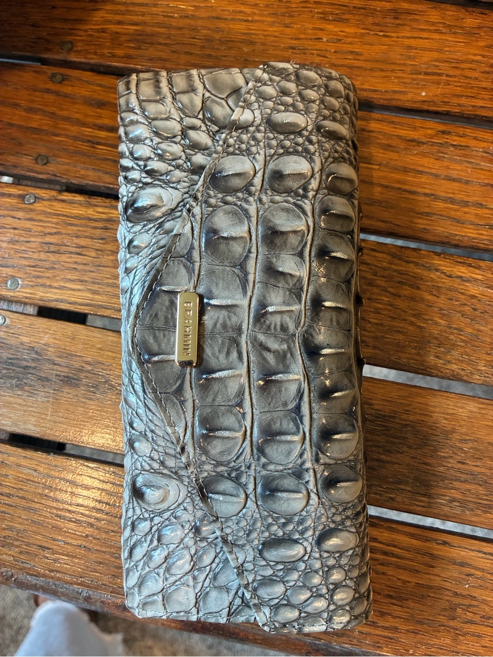 Brahmin Veronica Croc-Embossed Leather Wallet